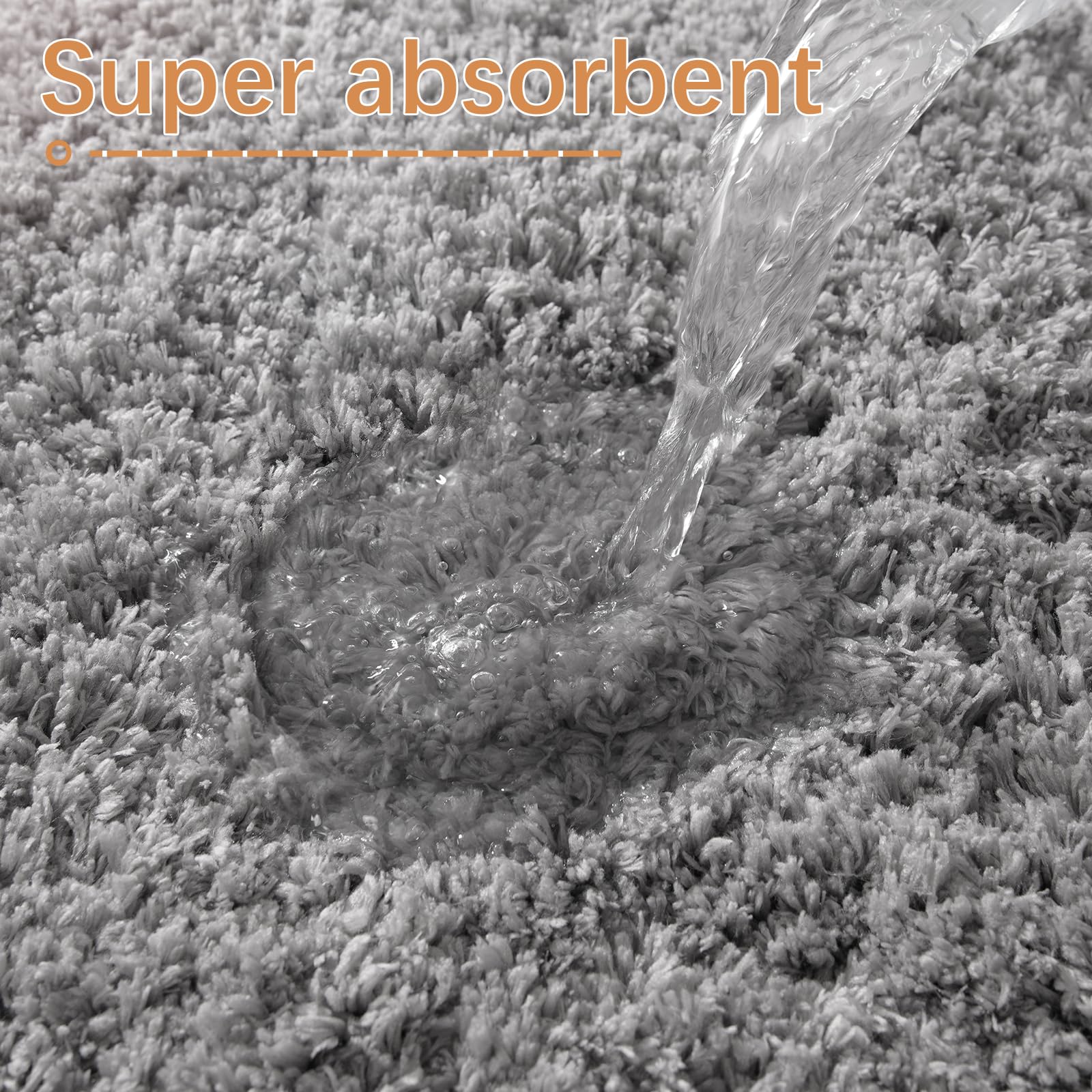 Lochas Bathroom Rug 36X24 Inch, Soft Thick Absorbent Microfiber Bath Rugs For Bathroom, Machine Washable, Shaggy Plush Non Slip