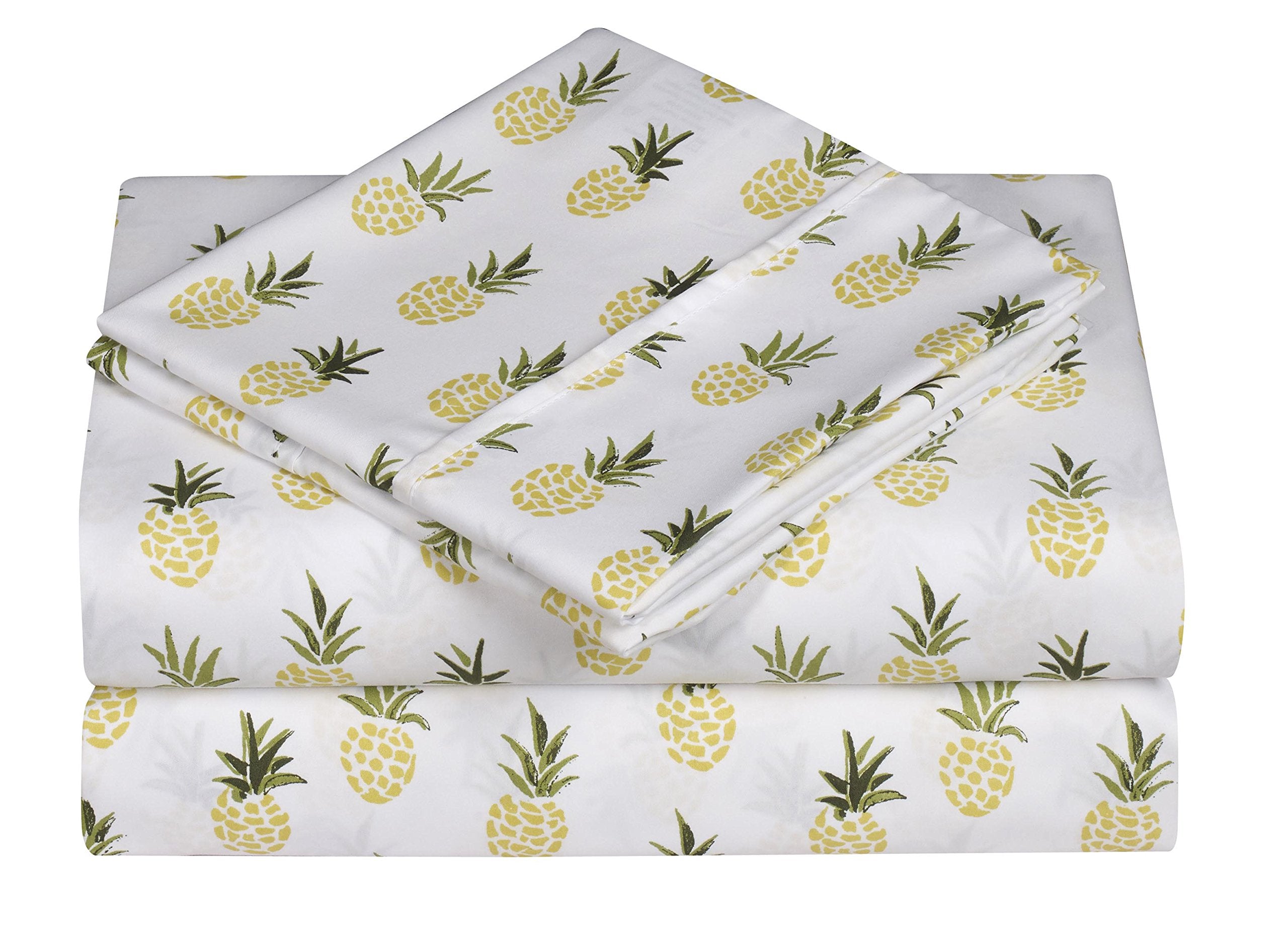 Elegant Comfort Ultra-Soft Double Brushed 6-Piece Microfiber Sheet Set Beautiful Tropical Patterns, And Vibrant Solid Colors, Lu