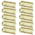 Semetall Hardboard Clip 10 Pcs A4 Letter Size Vertical File Folder Hardware Clip Office Supplies (Gold,70Mmx30Mm)