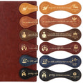 Spakon 6 Pcs Christmas Christian Magnetic Bookmarks Bible Verse Religious Personalized Magnetic Leather Book Marker for Sunday S