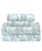 Feather & Stitch Softest 100% Cotton Sheets, King Size Sheet Sets, 4 Pc Set, 300 Thread Count Percale Weave Bedding, 16' Deep Pocket, Cooling Sheets, King Size Sheets, Breathable Bed Set (Diamond)