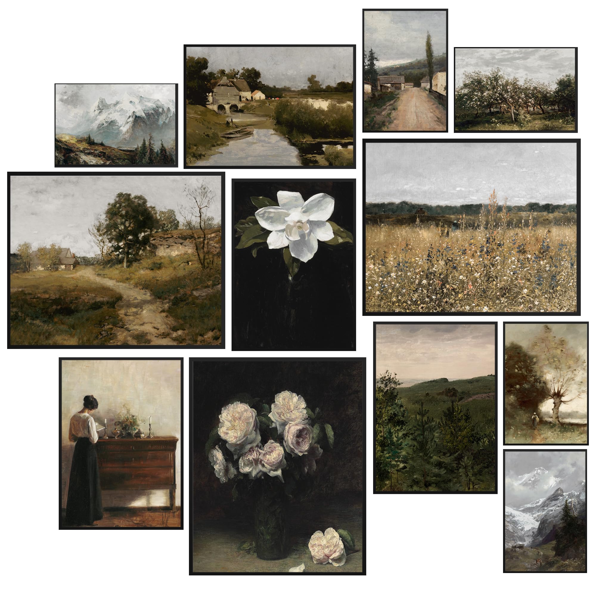 Insire Vintage Art Prints, Vintage Prints Wall Art, Vintage Wall Prints, Vintage Posters for Room Aesthetic, Vintage Pictures, V