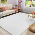 Amearea Large Modern Area Rugs for Bedroom Living Room, 5x8 Feet White Thickened Memory Foam Rug, Fluffy Indoor Washable Rugs No