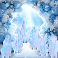 Novabright 6 Pcs Icicle Style Standees Standup Cutout Winter Wonderland Princess Party Decorations Backdrop Photo Props for Snow