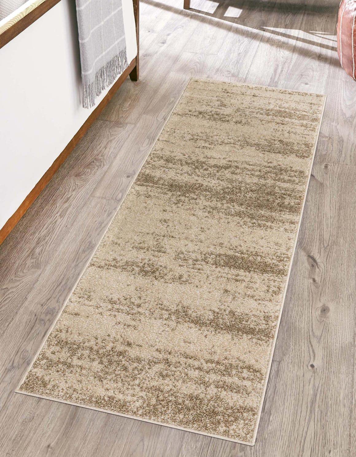 Unique Loom Del Mar Collection Area Rug - Lucille (2'x 8' Runner, Bone Beige)