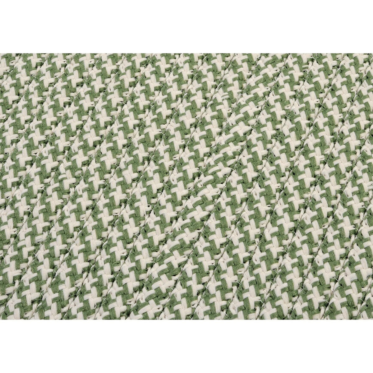 Colonial Mills Houndstooth Braided Doormat, 22&quot; X 34&quot;, Leaf Green