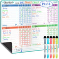 Yes4Quality Magnetic Dry Erase Chore Chart (19' X 13'), Behavior Chart For Multiple Kids, Family Weekly Chores Checklist, Stai