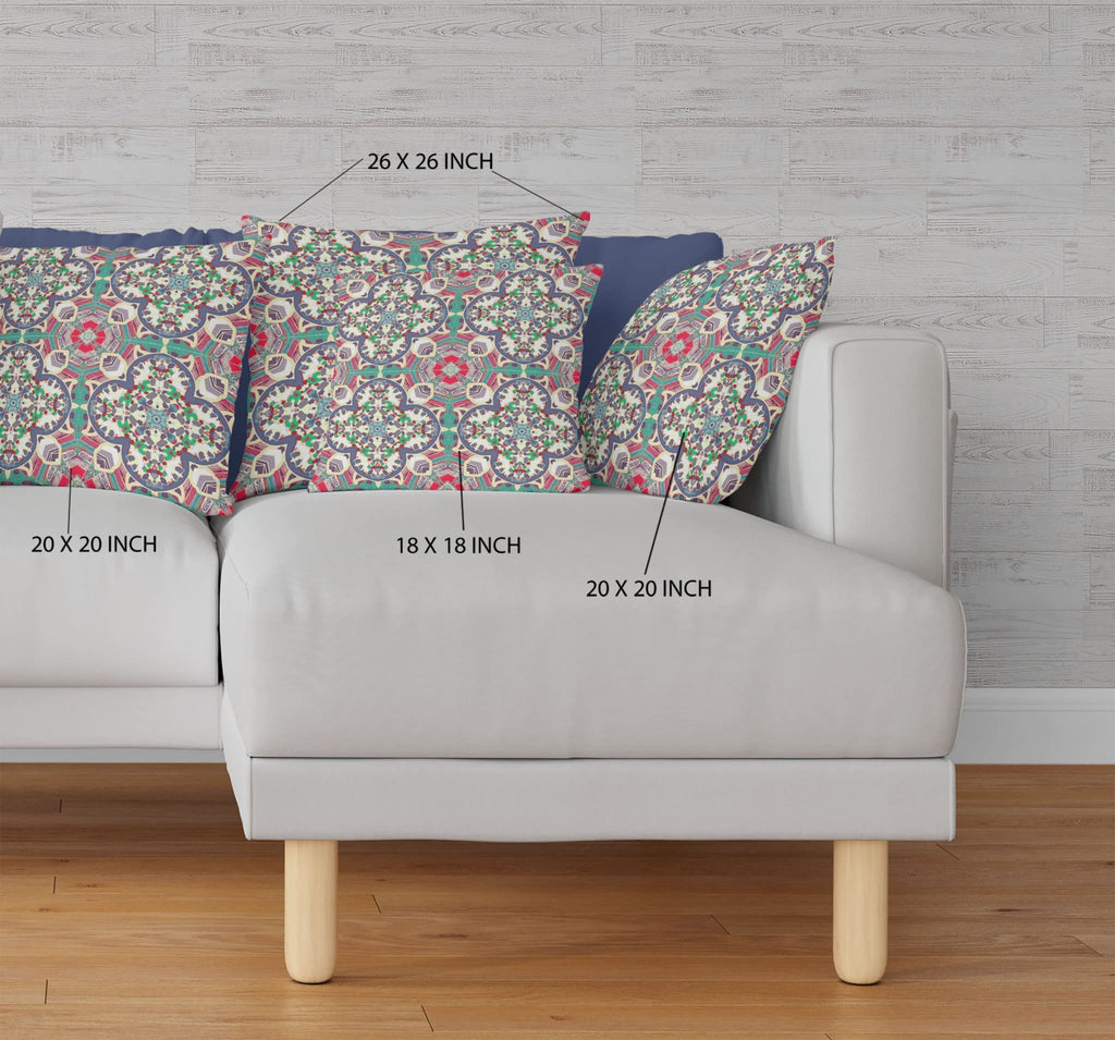HomeRoots Green Grey Pink Gray Pink Cloverleaf Boho Suede Throw Pillow