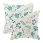 Gohdiwh Fall Pillow Covers 18x18 Set of 2 Aqua Teal Pumpkin Maple Leaf Pillowcase Autumn Thanksgiving Decorations Outdoor Throw 