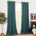 Nicetown Greyish Blue Velvet Curtains 108 Inches Long, Insulated Velvet Drapes For Patio, Solid Heavy Matt Drapes, Extra Long Wi