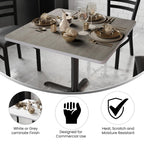 Flash Furniture Glenbrook 36' Square Table Top With White Or Gray Reversible Laminate Top (Pack Of 1)