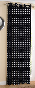 AIRWILL  Cotton Blackout and Room Darkening 9ft Long Door Curtains Pack of 1 pc. (Self Design  Black)