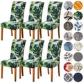 Hzdhclh Chair Covers For Dining Room 6 Pack,Stretch Spandex Green Parsons Chair Slipcover Set Of 6,Washable Anti-Dust Chair Seat