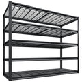 Reibii 78'' H Garage Shelving 3000Lbs Heavy Duty Garage Storage Shelves Adjustable 5 Tier Metal Shelving Unit For Storage Rack S