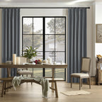 Dualife Charcoa Grey Blackout Pinch Pleat Curtains 102 Inches Long 2 Panels Set, Back Tab With Hooks Curtains Drapes For Bedroom