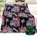 Truck Blanket Glow In The Dark Blanket For Boys Soft Throw Blanket Kids Glowing Excavator Construction Blankets Tractor Cars Roo