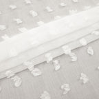 Cream Boho Sheer Curtains Drapes For Living Room 90 Inch Length 2 Panels Set Country Shabby Chic Rod Pocket Semi Sheer Window Treatments Farmhouse Curtains For Bedroom 90 Inches Long,Off White Ivory