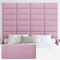 IFNOW Upholstered Wall Mounted Headboard, 3D Soundproof Wall Panels Peel and Stick Headboard for King Size, Reusable and Removab