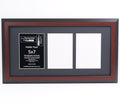 Creative Letter Art 3 Opening Mahogany Picture Frame with Glass to hold 5 by 7 inch Photographs including 10x20-inch Black Mat C