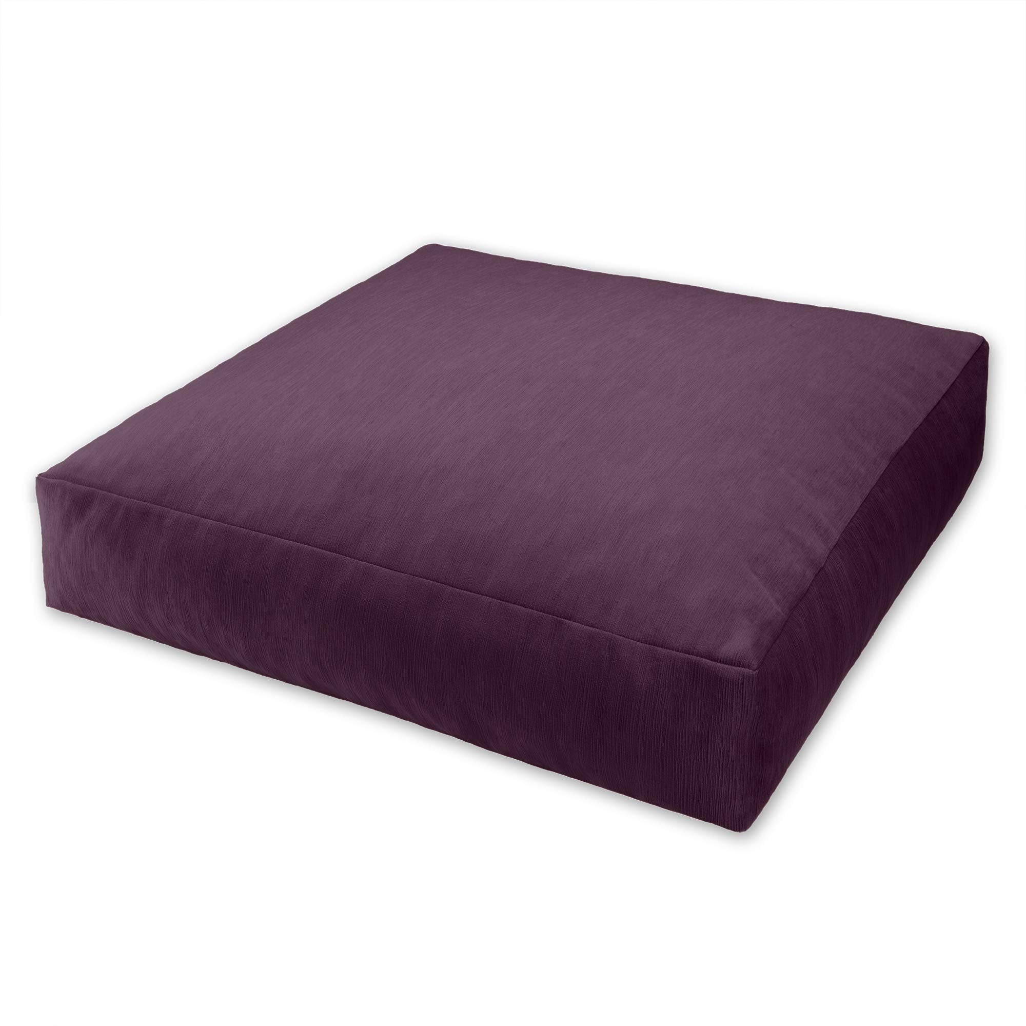 Jaxx Brio Large Dcor Floor Pillow / Meditation Yoga Cushion, Plush Microvelvet, Pinot