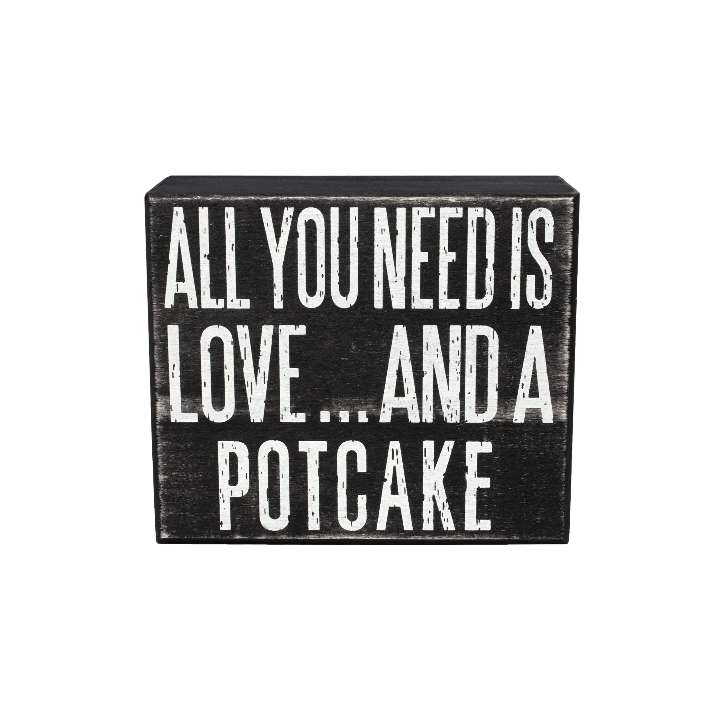 JennyGems Potcake Dog Gifts, All You Need Is Love and a Potcake Rustic Wooden Sign, Potcake Mom, Shelf Decor and Wall Hanging