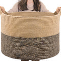 INDRESSME Extra Large Woven Baskets for Storage, 21.7 x 13.8 Blanket Basket Living Room Wicker Storage Basket for Organizing Wov