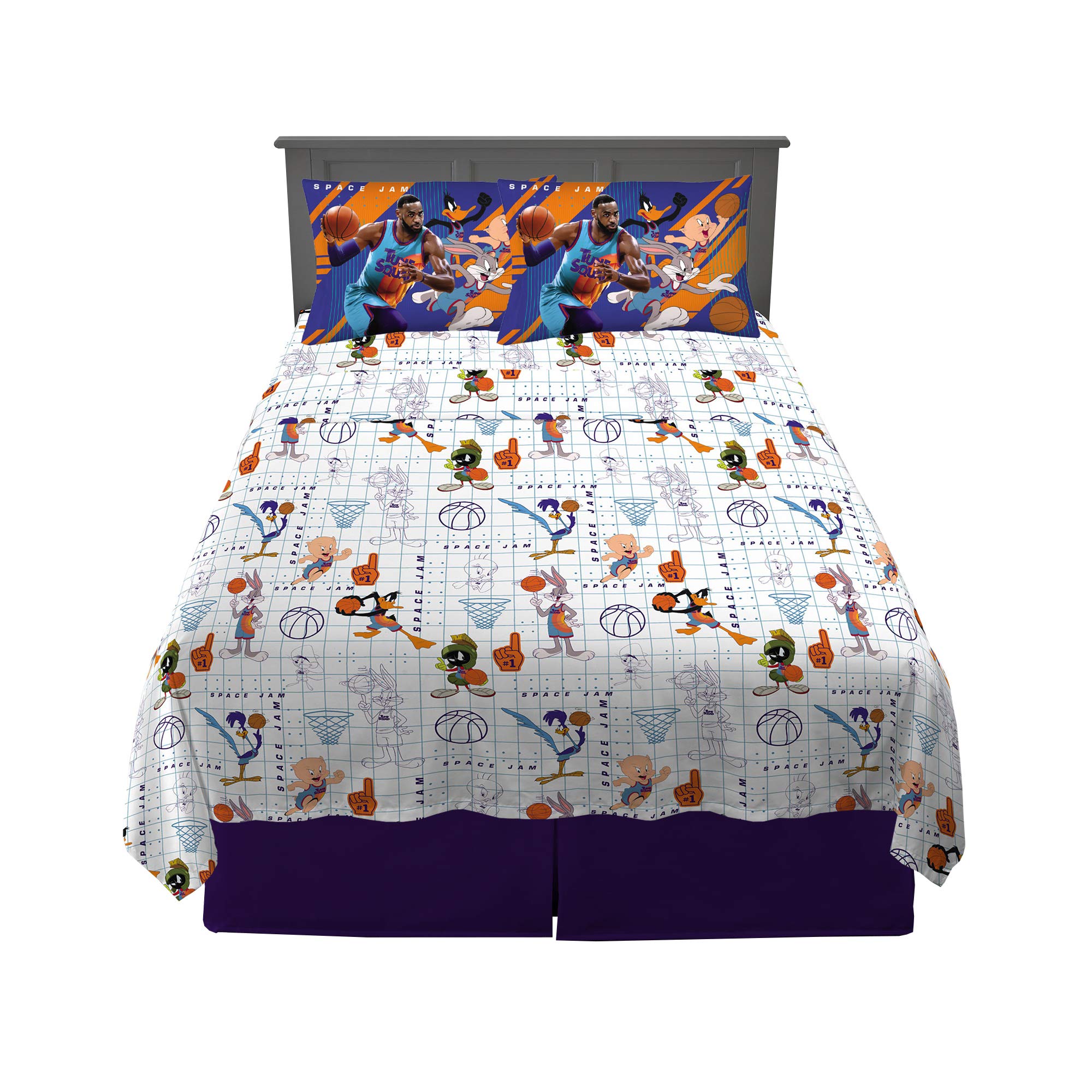Franco Kids Bedding Super Soft Microfiber Sheet Set, Full, Space Jam 2 A New Legacy