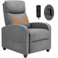 Sweetcrispy Massage Recliner Chair for Adults, Adjustable Home Theater Seating with Lumbar Support, Small Recliners for Small Sp