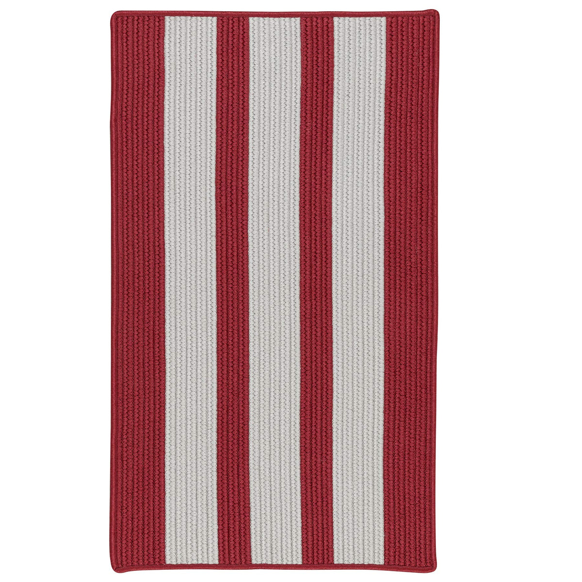 Colonial Mills Everglades Vertical Stripe Braided Rug 6' X 9' Sunset Red