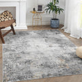 jinchan Area Rug 3x5 Washable Rug Modern Rug Abstract Distressed Floor Mat Grey Multi Print Rug Colorful Overdyed Mat Kitchen Ru