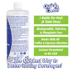 Quick & Clean 32Oz. Descaler (8 Total Uses) - Made In The Usa - Descaling Solution For Nespresso, Ninja, Delonghi, All Other Cof