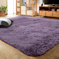 LOCHAS Ultra Soft Indoor Modern Area Rugs Fluffy Living Room Carpets for Children Bedroom Home Decor Nursery Rug 4x5.3 Feet, Gre