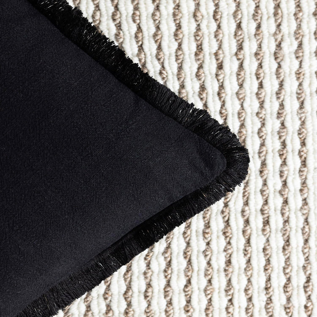 Foindtower Decorative Linen Fringe Throw Pillow Covers Cozy Boho Farmhouse Cushion Cover With Tassels Soft Accent Pillowcase For