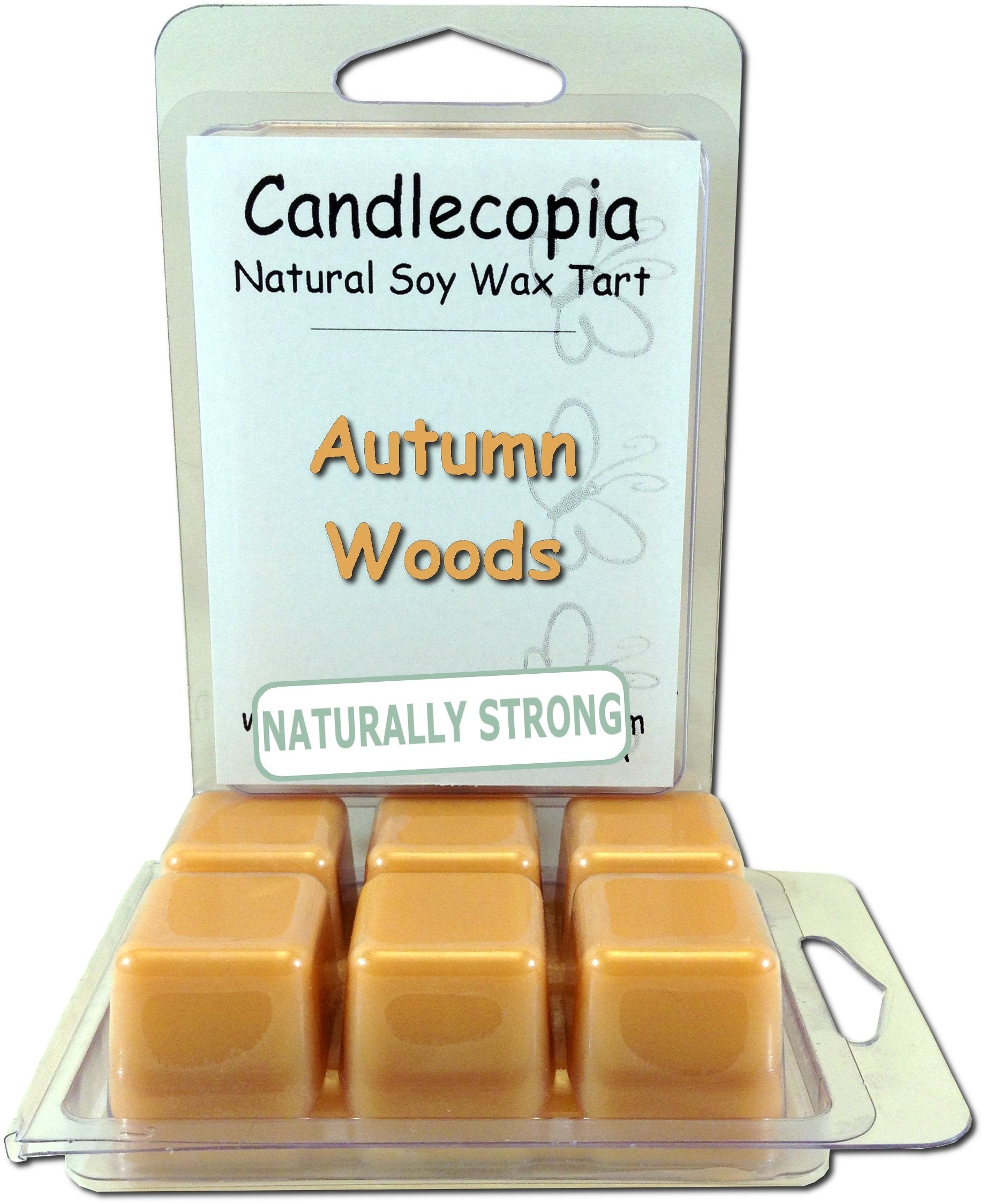Candlecopia Autumn Woods Strongly Scented Hand Poured Vegan Wax Melts, 12 Scented Wax Cubes, 6.4 Ounces in 2 x 6-Packs
