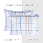 Elegant Comfort Silky Soft 8-Piece Plaid Lodge Bed-In-A-Bag Comforter Set, Includes 4Pc Smart Sheet Set, Comforter, Decorative Pillow, Matching Pillowcases And Shams - King/California King, Aqua