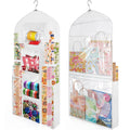 Woodoulogy Hanging Gift Wrapping Paper Storage, 48x24 (Extra Large) White Double-Sided Christmas Wrapper Bag Container, Oxford L