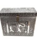 Artist Unknown Aluminum Oduduwa Chest - Vintage, Silver, 8.5 Inches