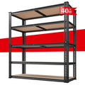 REIBII 2500LBS Garage Shelving 72''H Storage Shelves Heavy Duty Shelving 5 Tier Metal Shelves for Garage Shelves Adjustable Shel