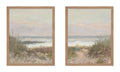 Poster Master 2-Piece Vintage Illustration Poster - Retro Coastal Print - Gift for Artist, Friend - Seascape, Beach, Grass, Wave