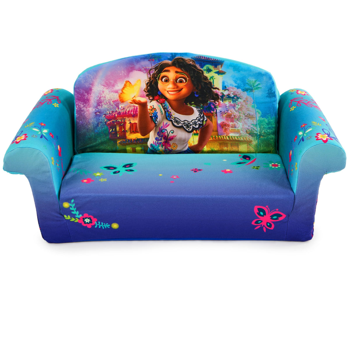 Marshmallow Furniture, Children'S 2-In-1 Flip Open Foam Compressed Sofa, Encanto