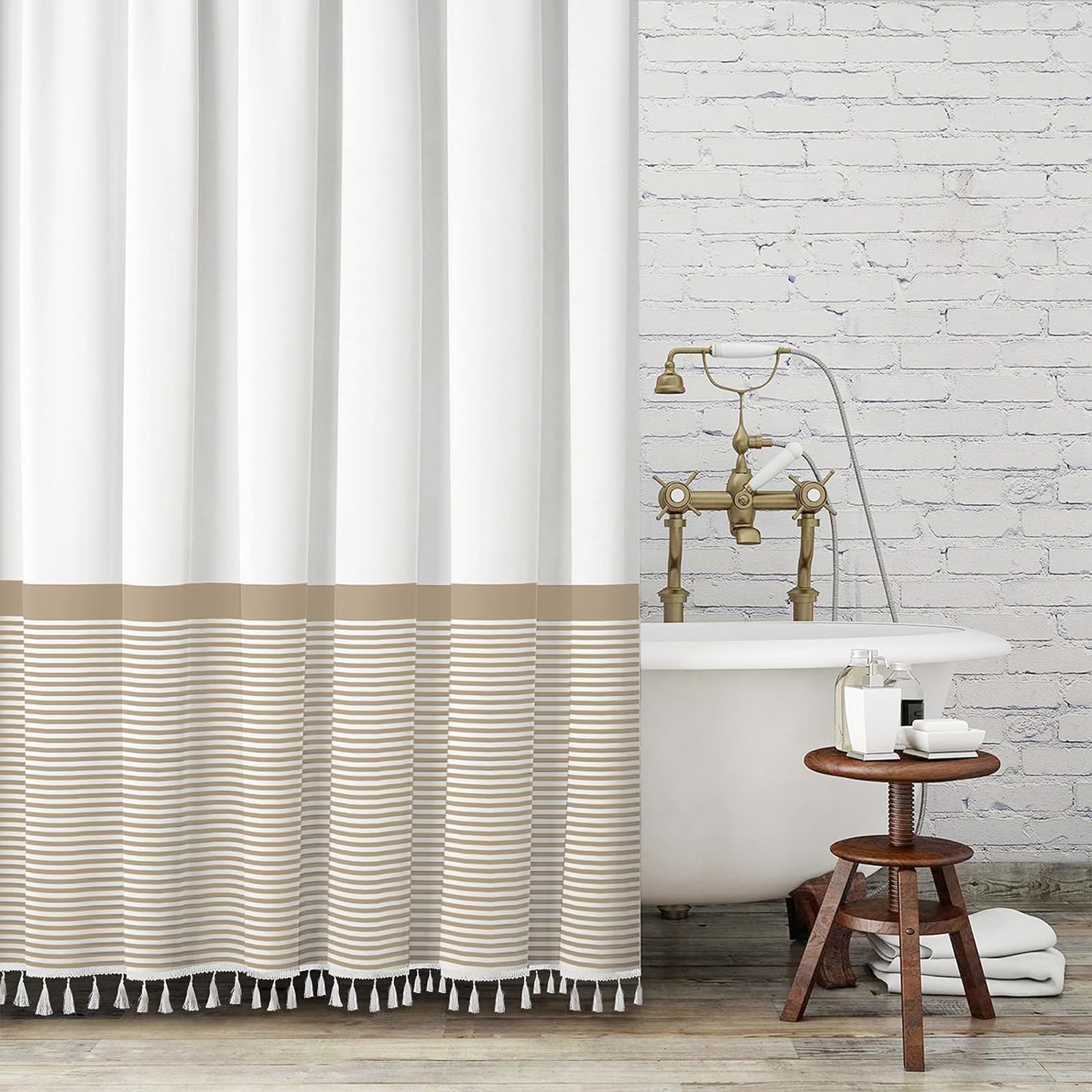 Seasonwood Bohemian Shower Curtain Tassel