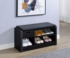 Coaster Home Furnishings Arrington Storage Bench Black