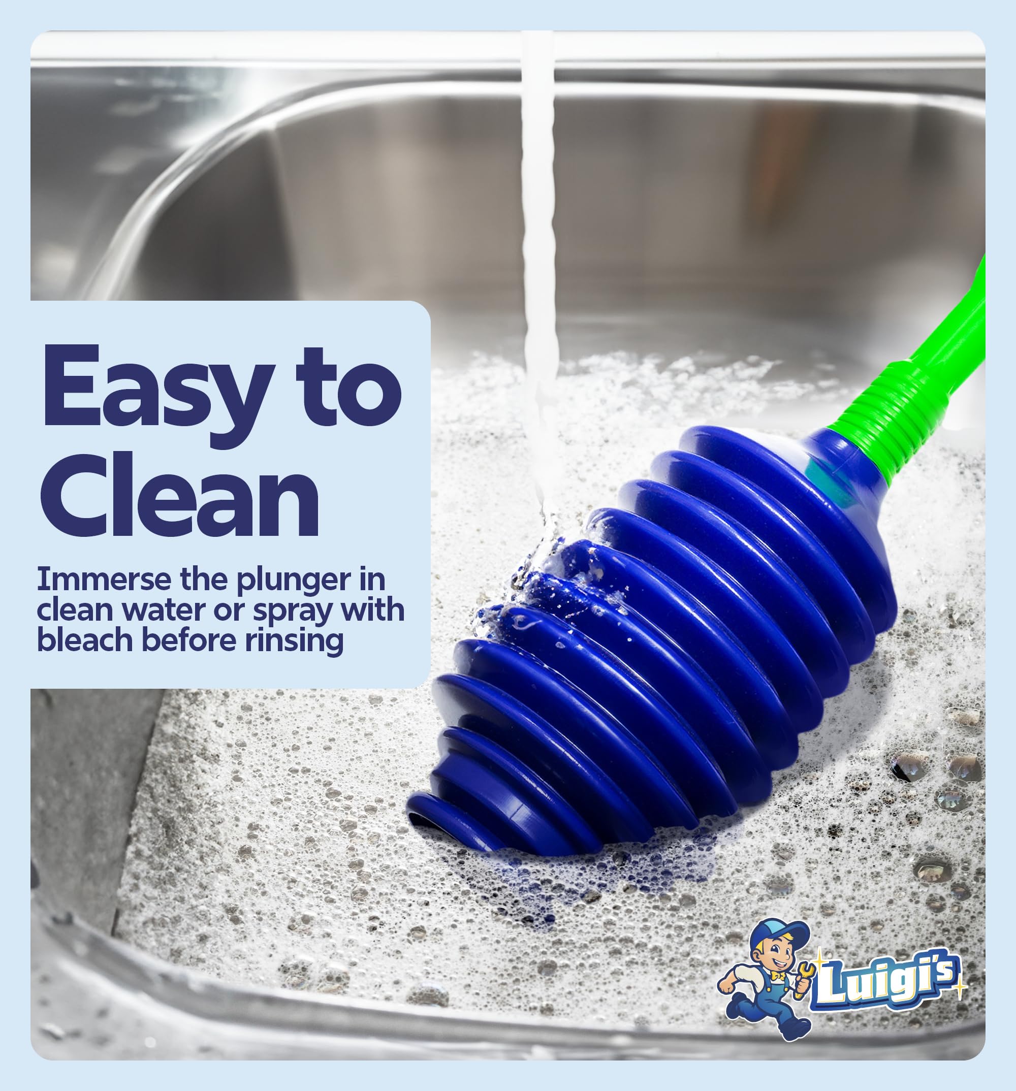 Luigi'S Toilet Plunger | The World'S Best Unblocker | Snake Design Bathroom Plungers | Clog & Blockage Remover
