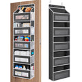 JARLINK Over the Door Organizer Storage, 5 Shelf Hanging Door Organizer with 5 Large Capacity Pockets, Anti Tilt 44 lb Load Behi