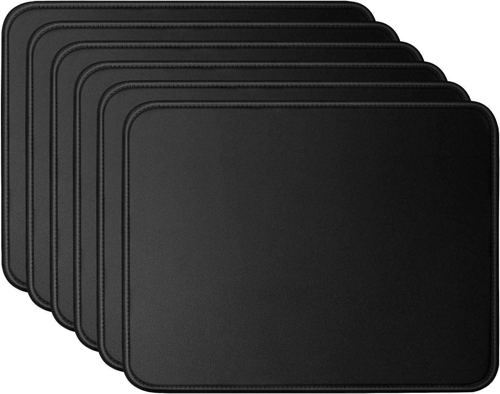Mouse Pad Bundle Stitched Edges Premium Waterproof Gaming Mouse Mat Pad, Extends Battery Life Non-Slip Rubber Base Thick Black M