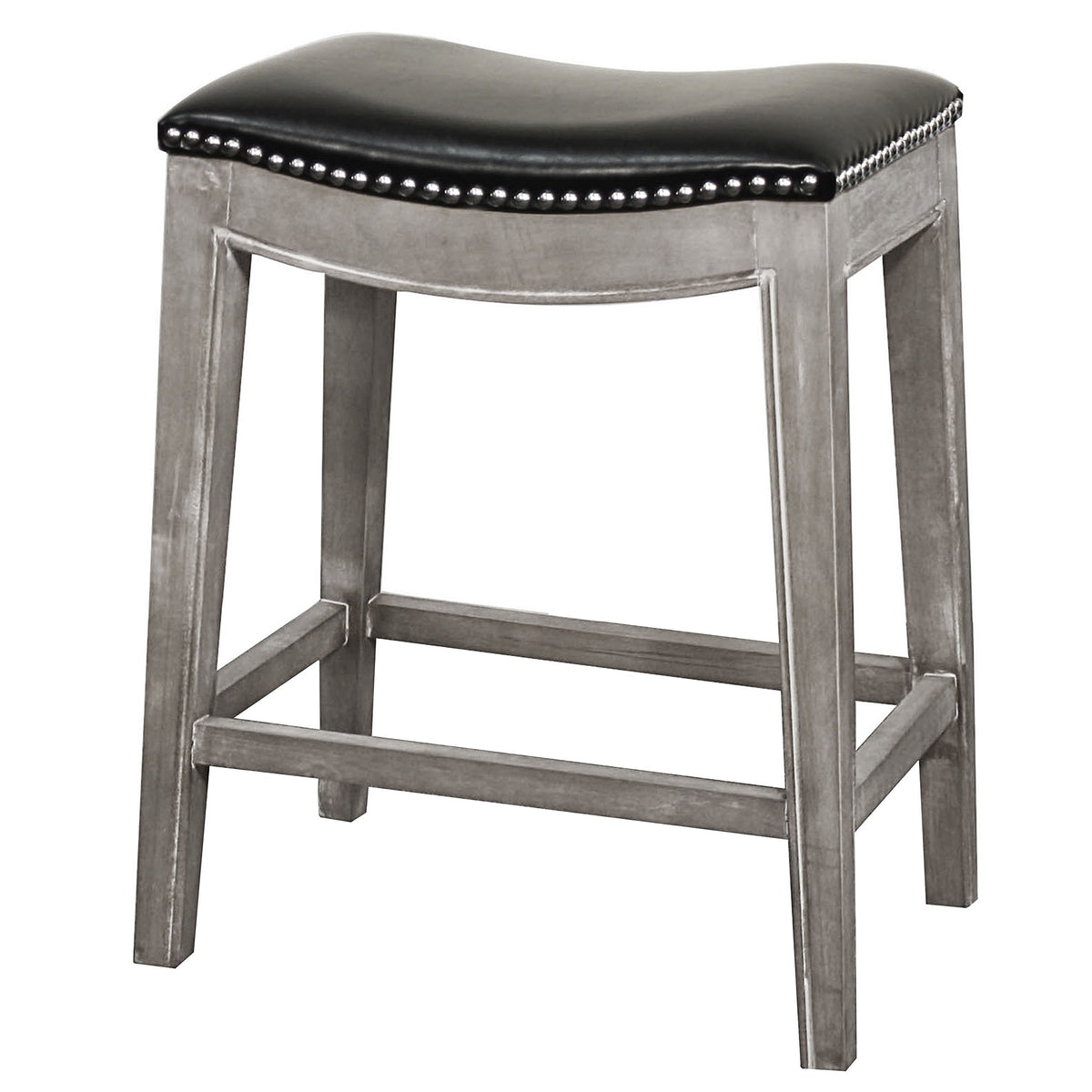 New Pacific Direct Elmo Bonded Leather Counter Stool, Black