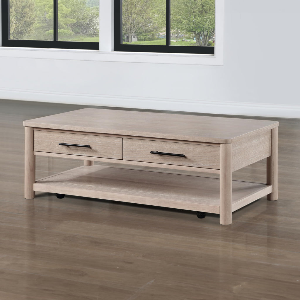Steve Silver Furniture Gabby Cocktail Coffee Table, White