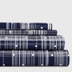 Linen Market 4 Piece Full Bedding Sheet Set (Navy Polka) - Sleep Better Than Ever With These Ultra-Soft & Cooling Bed Sheets For