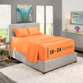 Nestl Microfiber Bed Sheet Set, Twin Xl, Deep Pocket, 4 Piece, Apricot Buff Orange