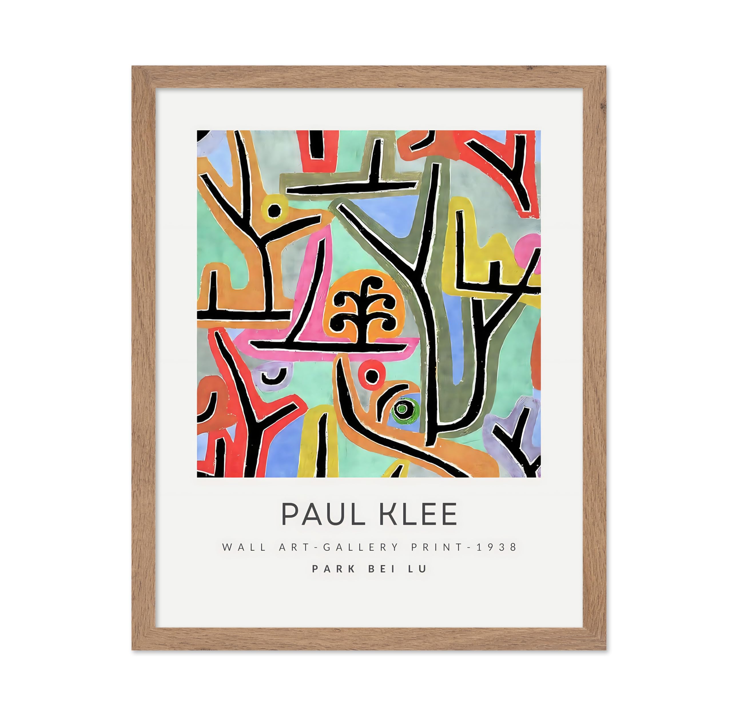 Poster Master Vintage Painting Poster - Retro Minimalist Print - Park Near Lucerne, Modern, Colorful, Abstract - Gift for Artist